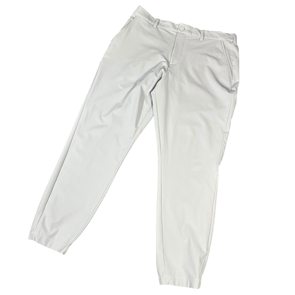 Mizzen+Main Helmsman Slim Joggers Mens 36W Light Gray Performance Stretch Pants